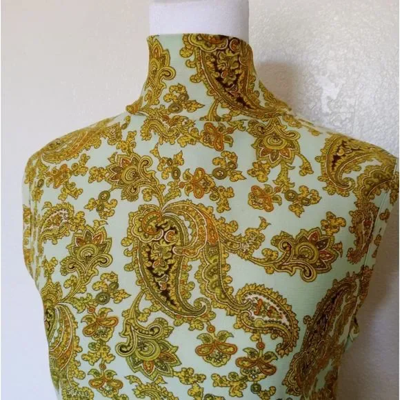 Mockneck paisley print dress - Picture 3 of 6